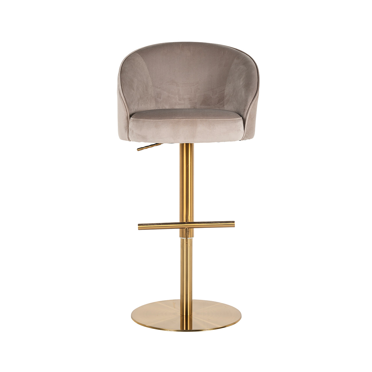 Bar/counter stool Zabi swivel khaki velvet (Quartz Khaki 903)