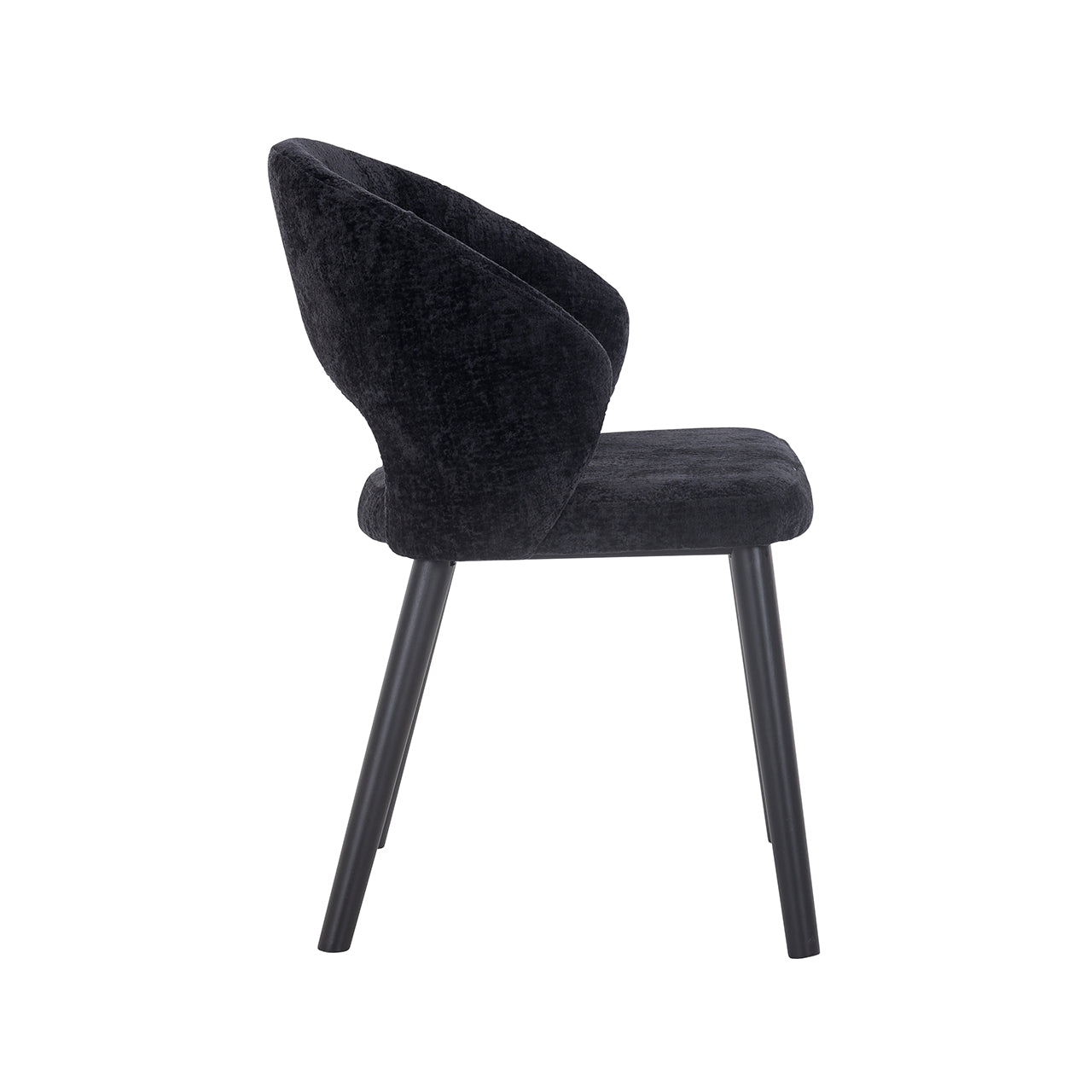 Chair Savoy - black chenille (Bergen 809 black chenille)