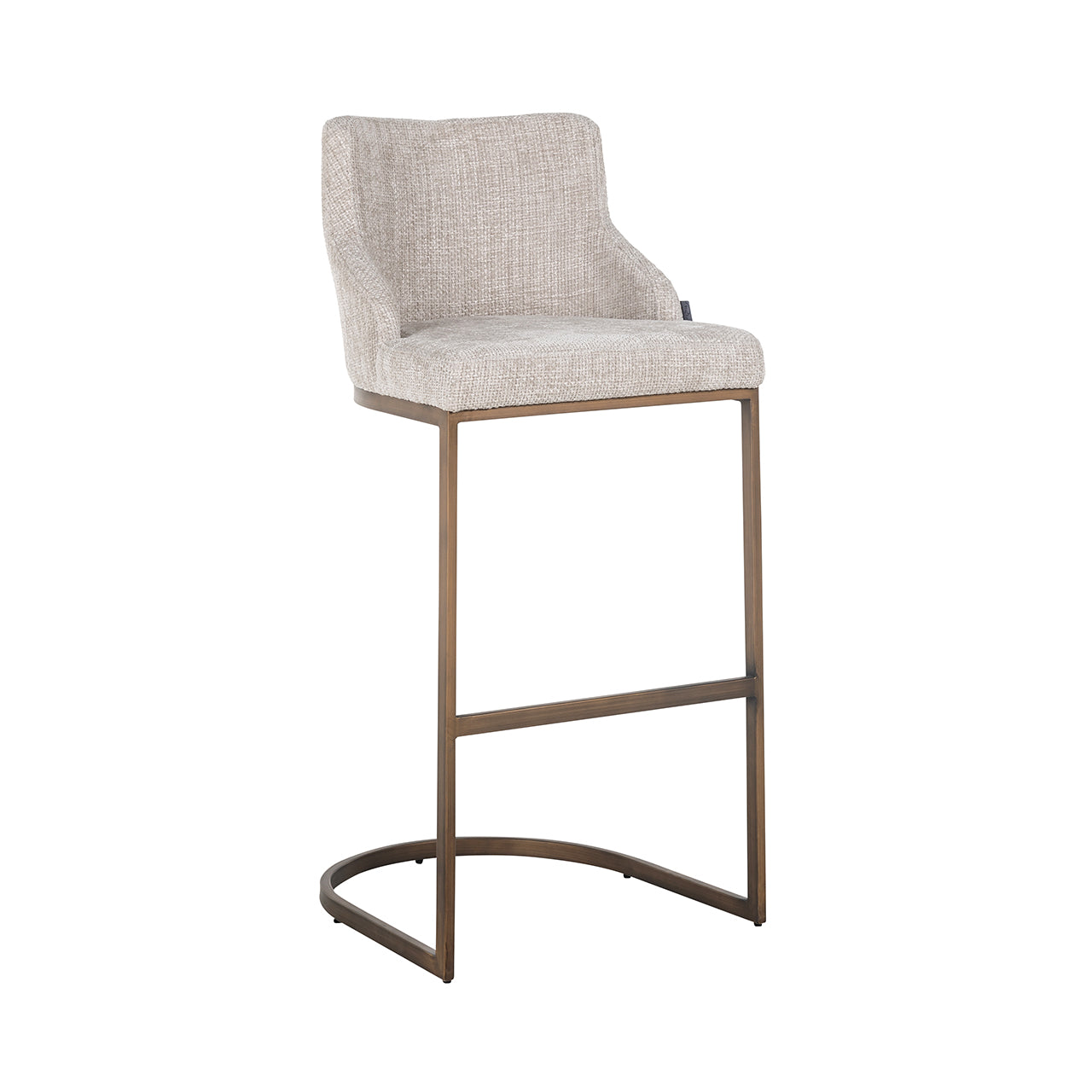 Bar stool Bolton natural renegade / brushed gold (Renegade Natural 01)