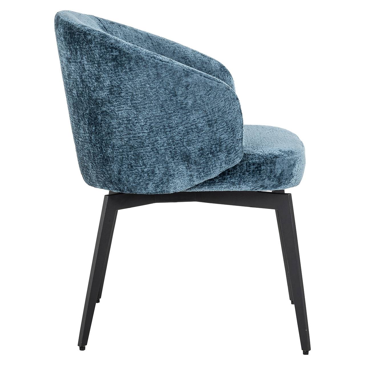 Chair Amphara blue chenille fire retardant (Bergen 601 blue chenille)