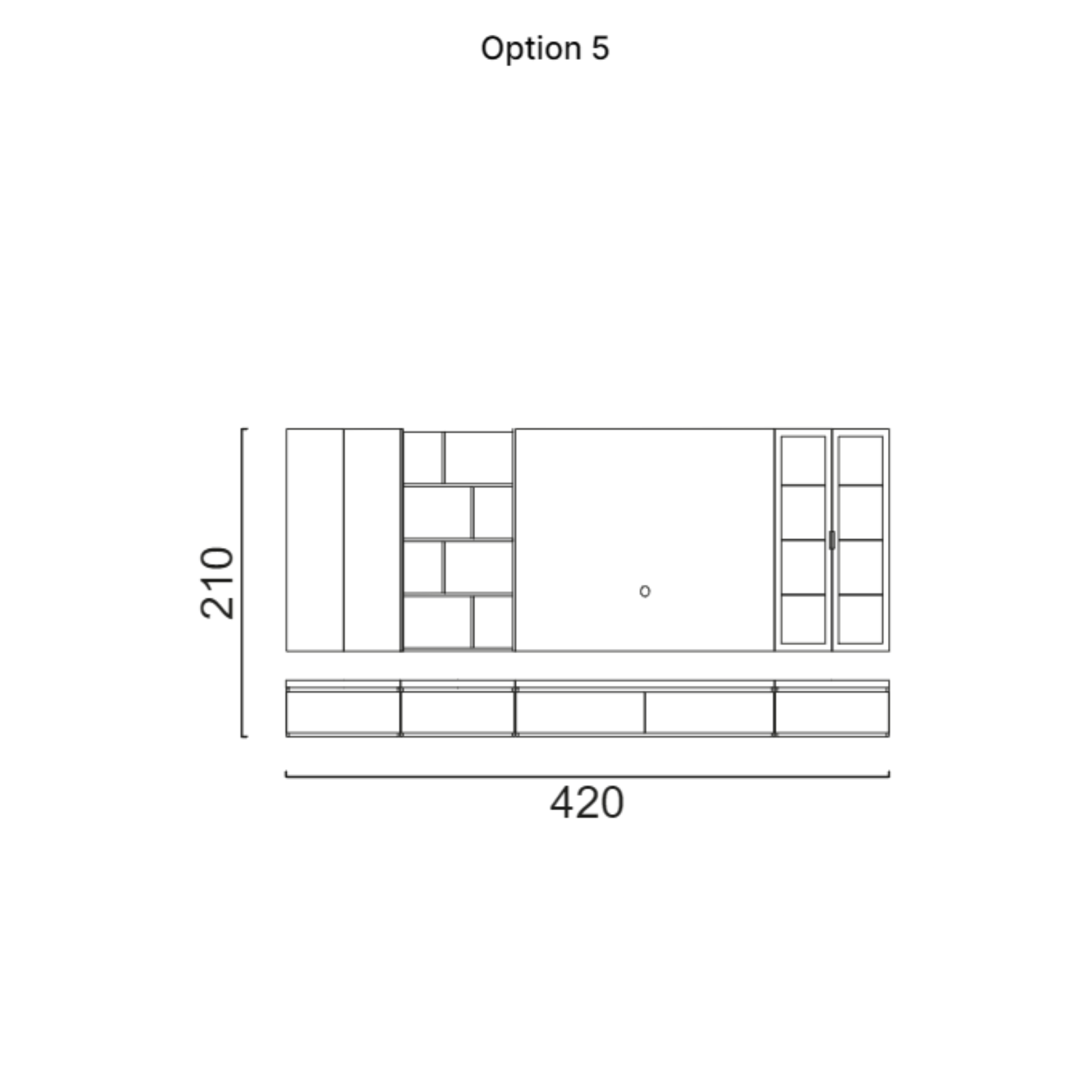 TV Unit Infinity (Aral) Option 5