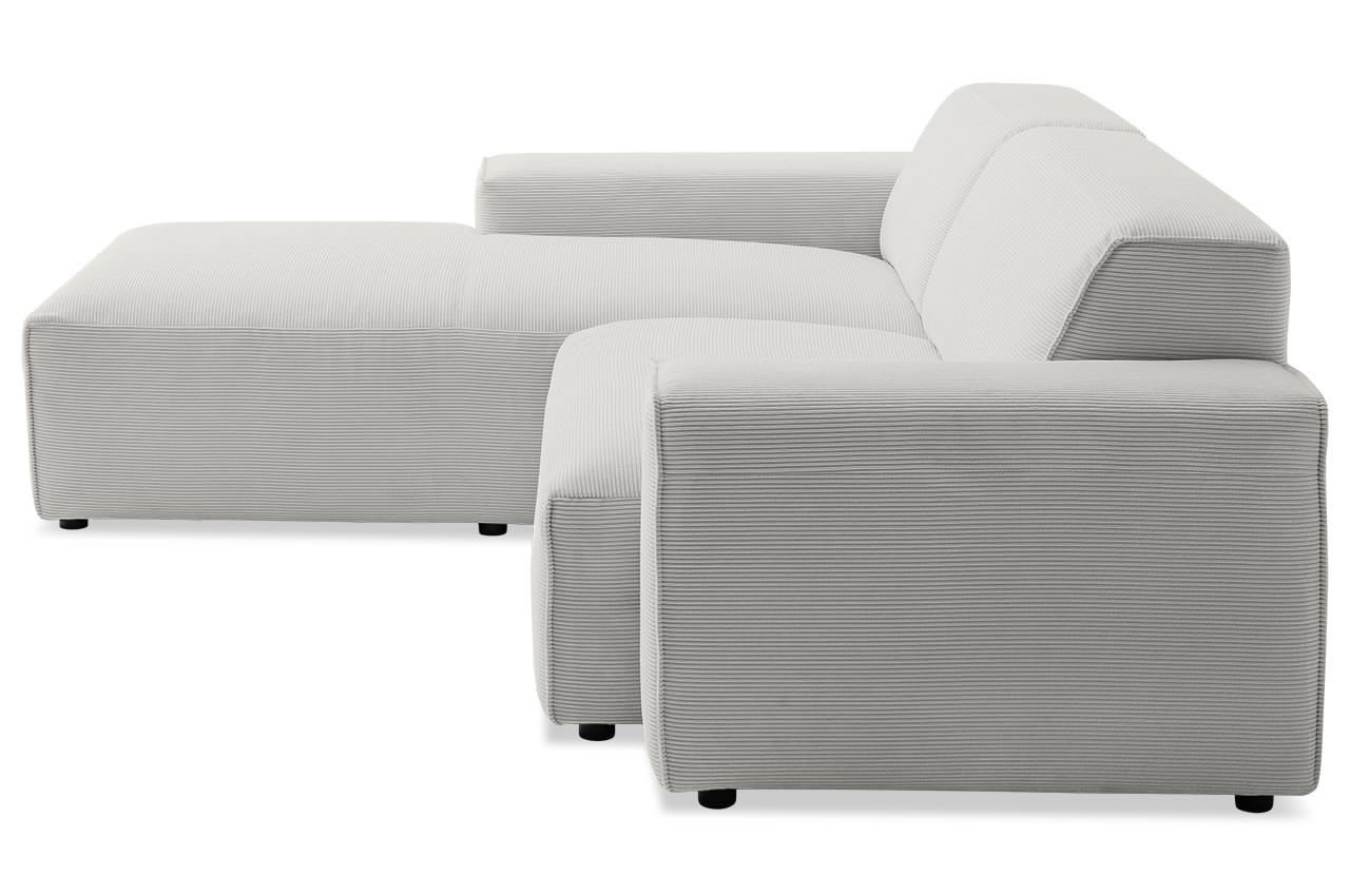 Sofa Linton – Silver – 2.5-Seater with Lounge 228 x 189 cm