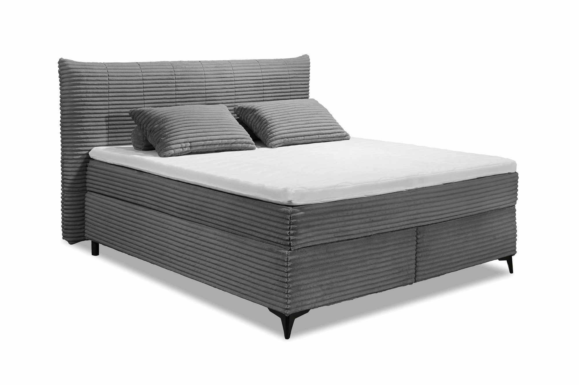 Boxspring Pasena - Gray | Includes Base and Topper