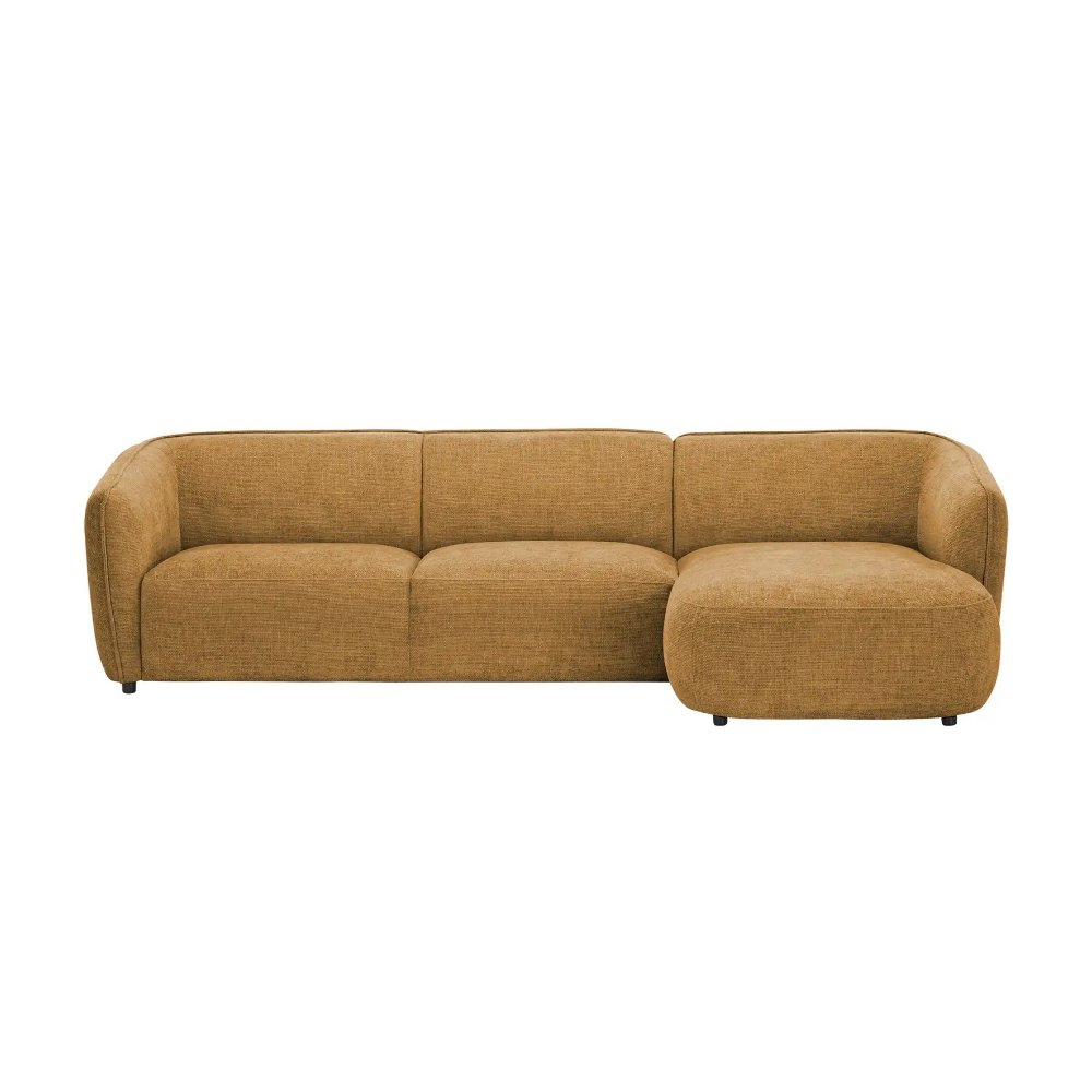 Sofa Cavallo - Brown Fabric Corner Sofa 280×152cm