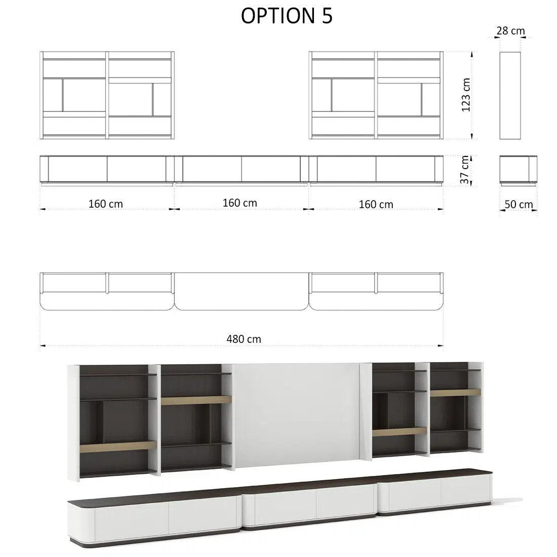 TV Unit Bloom Option 5