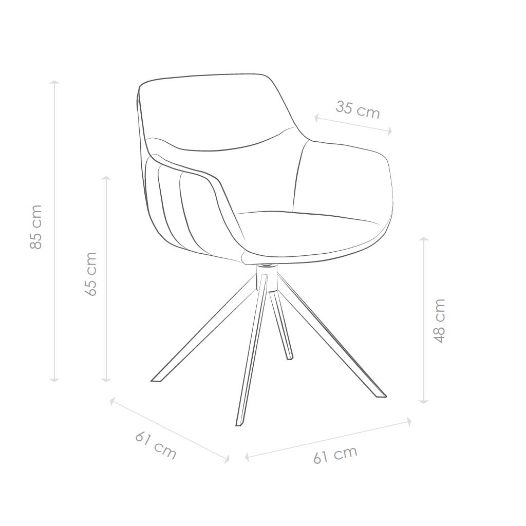Chair - Ferrara Brown + White Bouclé