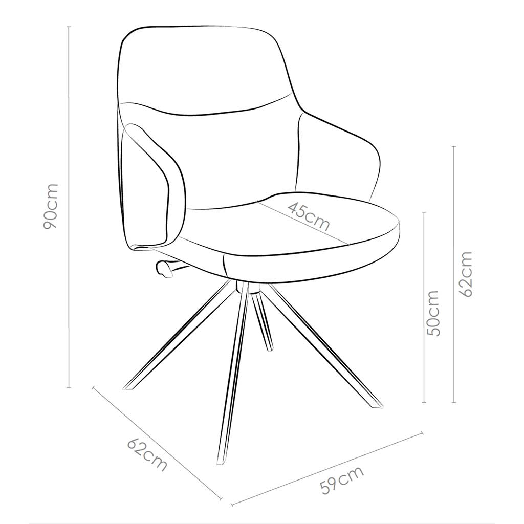 Chair Marilyn - Brown Leather