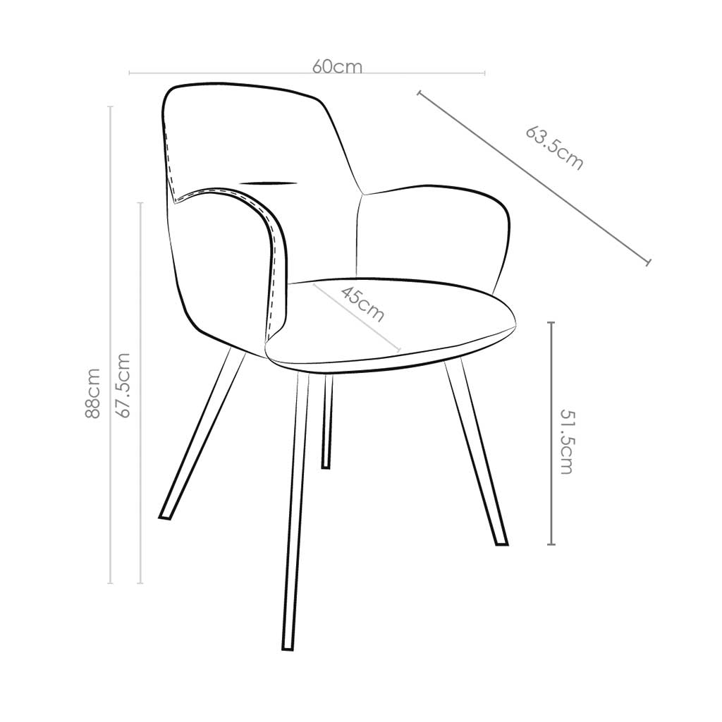 Chair Mancini - Camel Leather