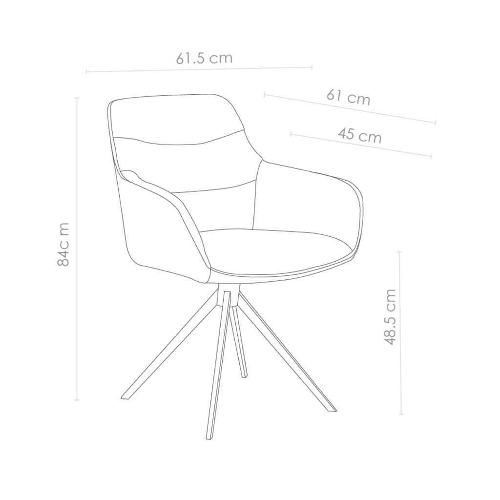 Chair Como - Camel Leather