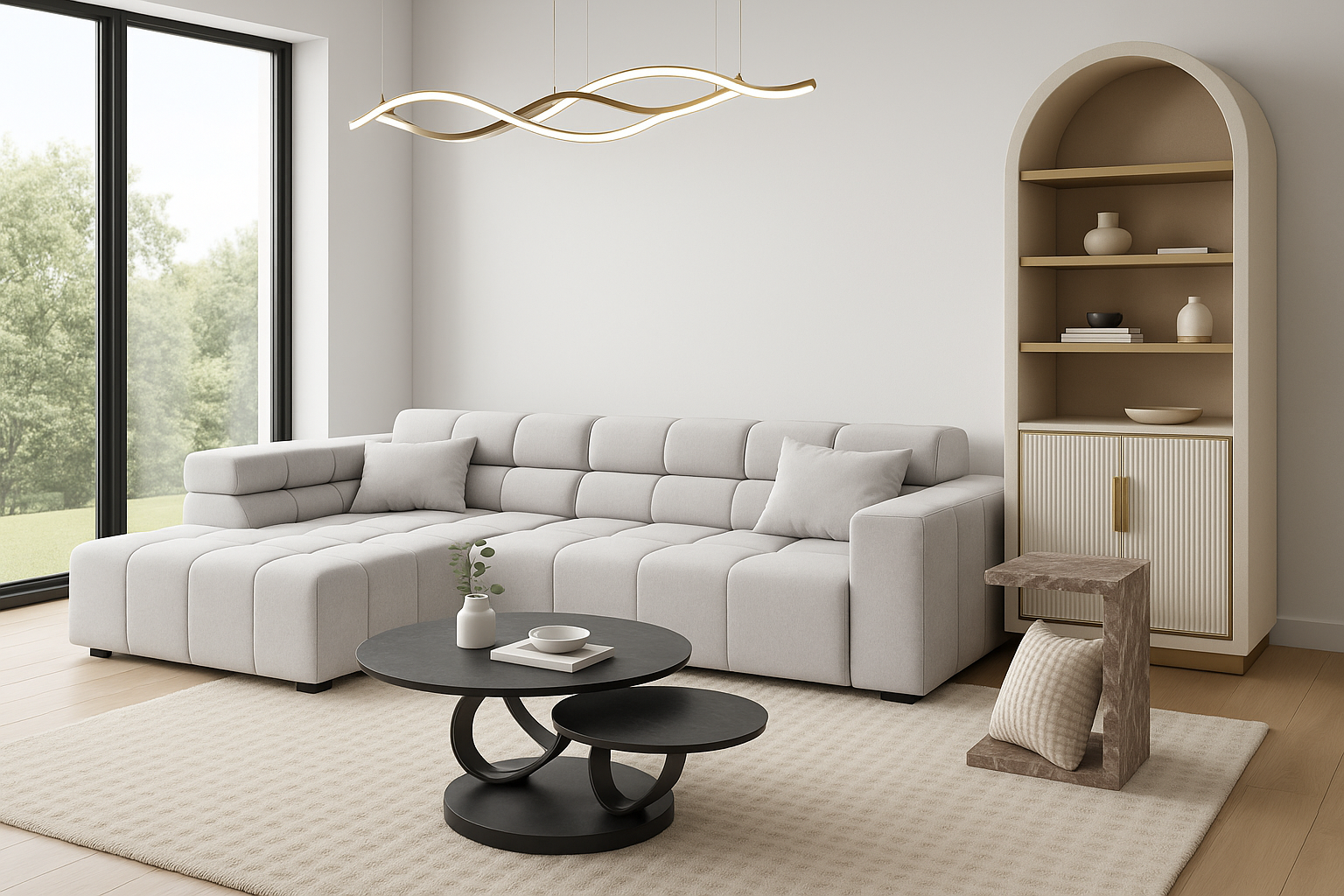 Sofa Portland Matric - Steel - Lounge 319x215cm