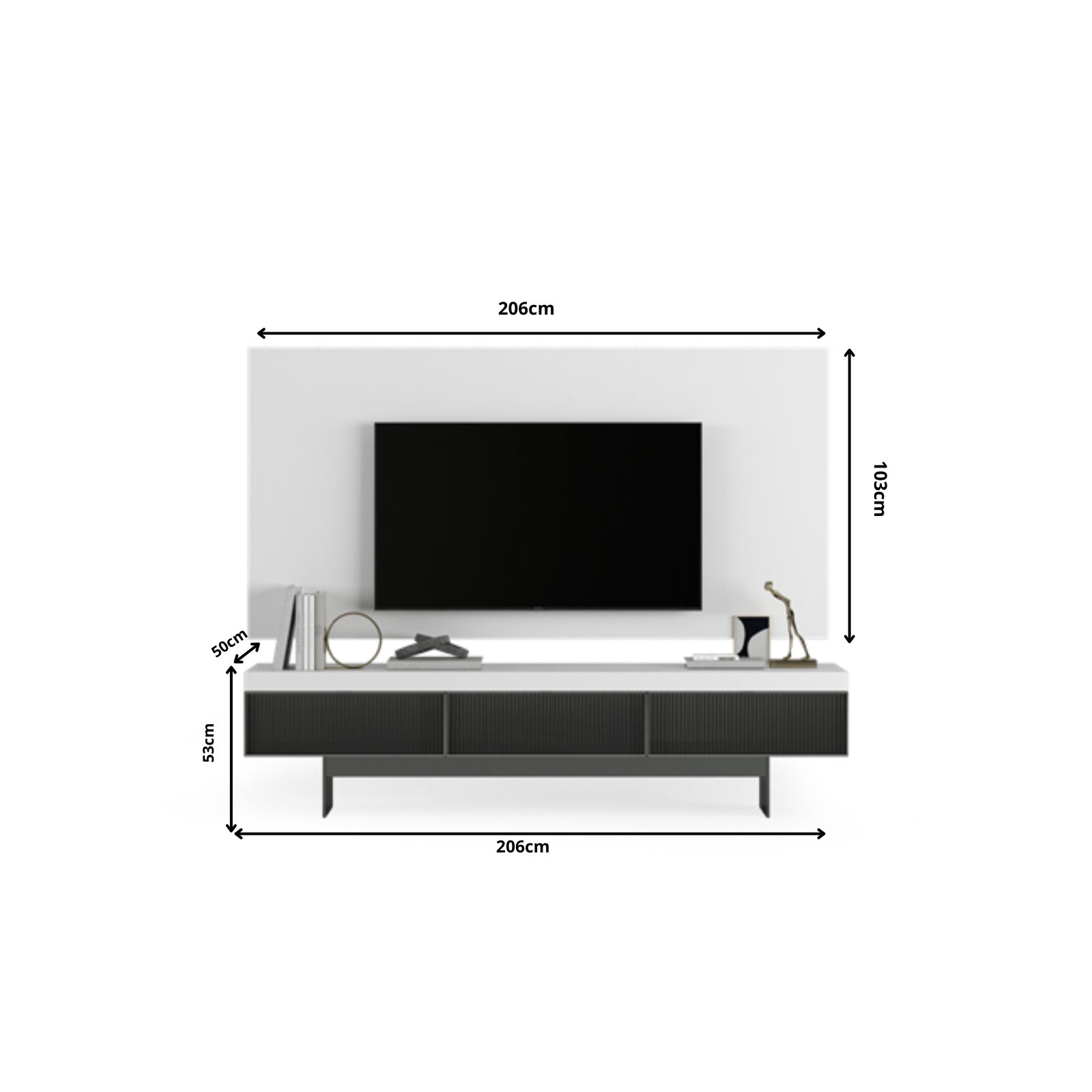 TV Unit Hiro Ecru Option 2