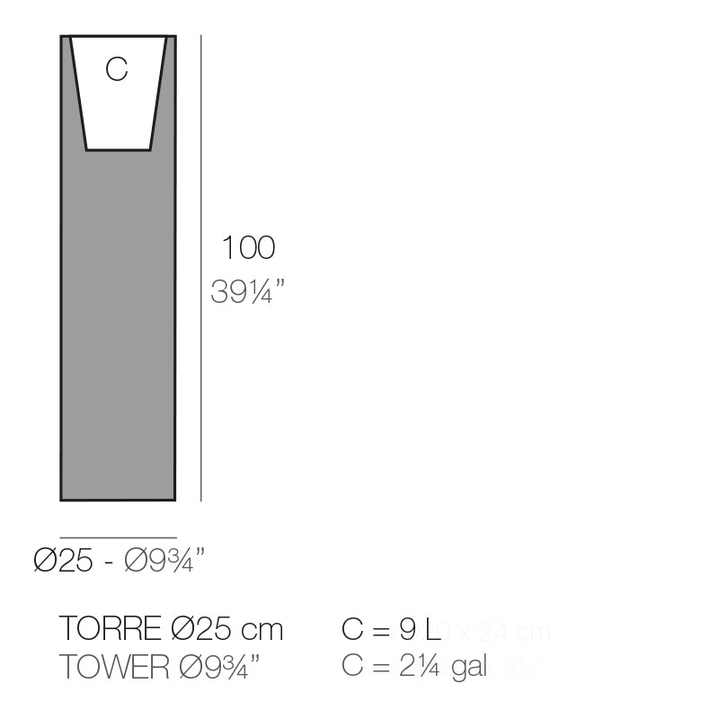 Tower Ø 25X100
