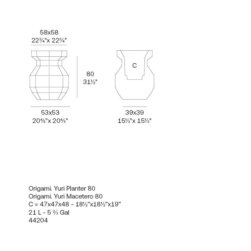 Origami Yuri 53X53X80