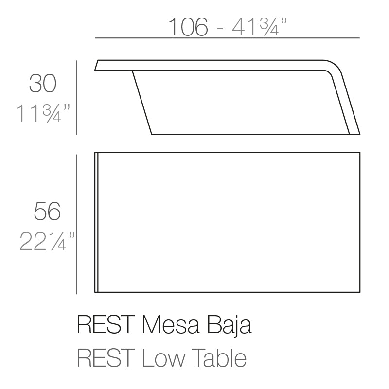 Rest Coffee Table 106X56X30