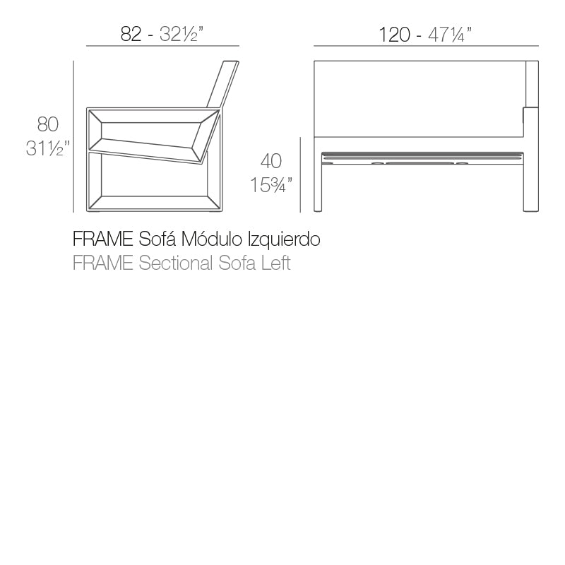 Frame Sectional Sofa Left