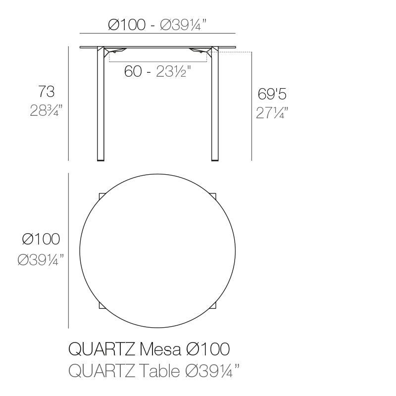 Quartz Dining Table Ø100