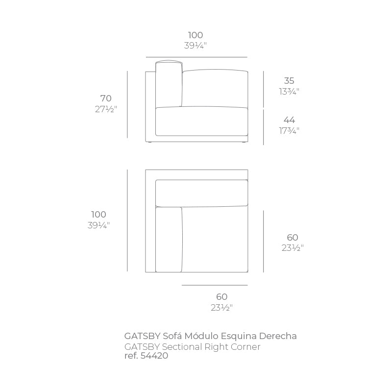 Gatsby Right Corner Section