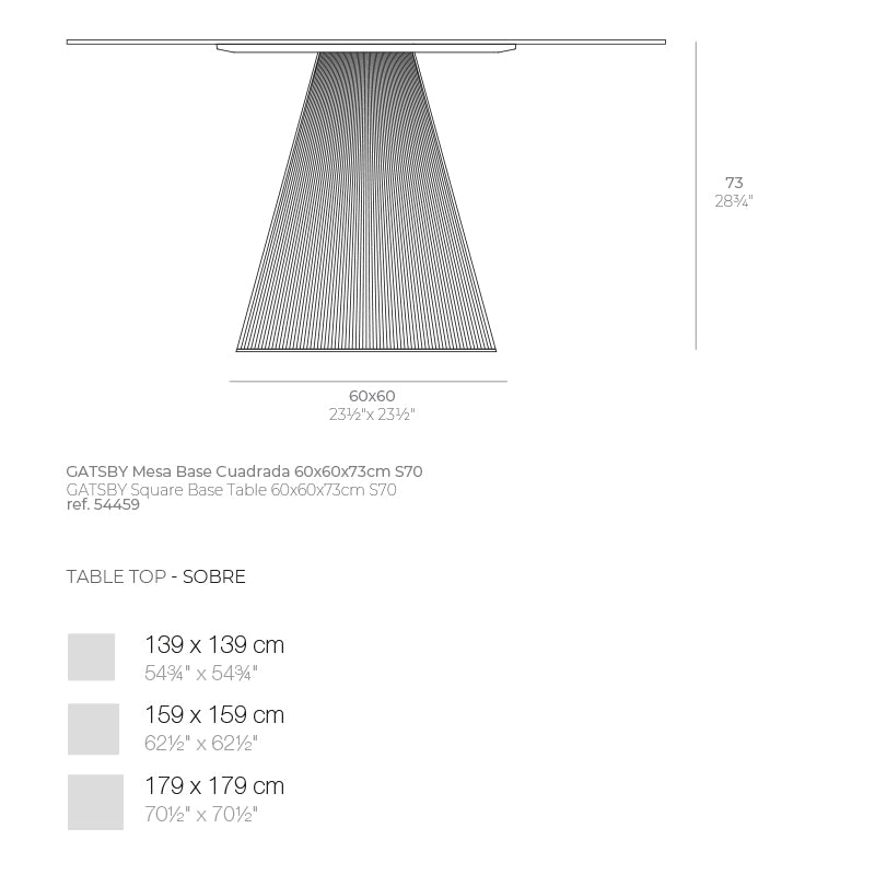 Gatsby Base 60X60X73Cm S70