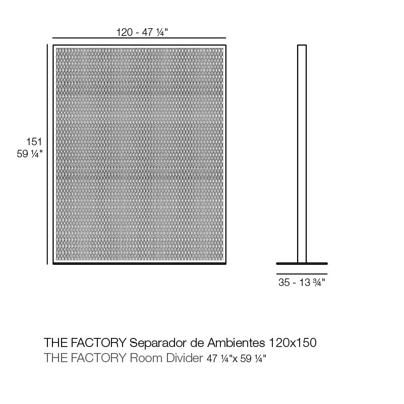 The Factory Area Divider 120X150x35 cm