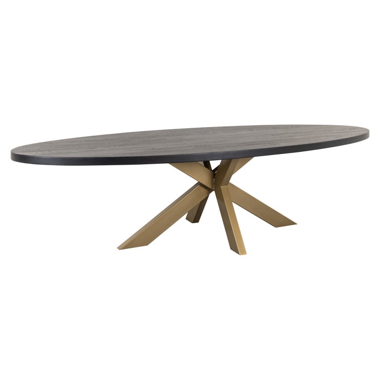 Dining table Watson black 300 incl. spider leg gold (Black)