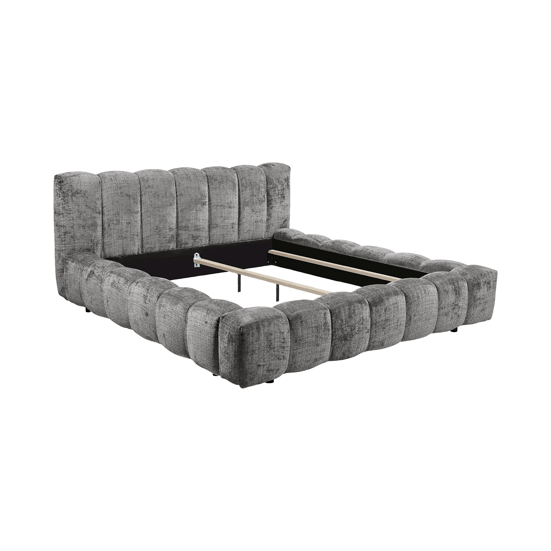 Boxspring Bexter - Gray  | Includes Slatted Base & Matress