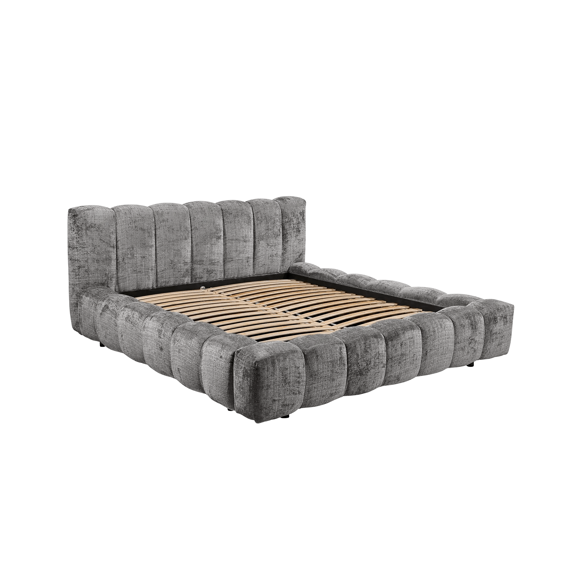 Boxspring Bexter - Gray  | Includes Slatted Base & Matress