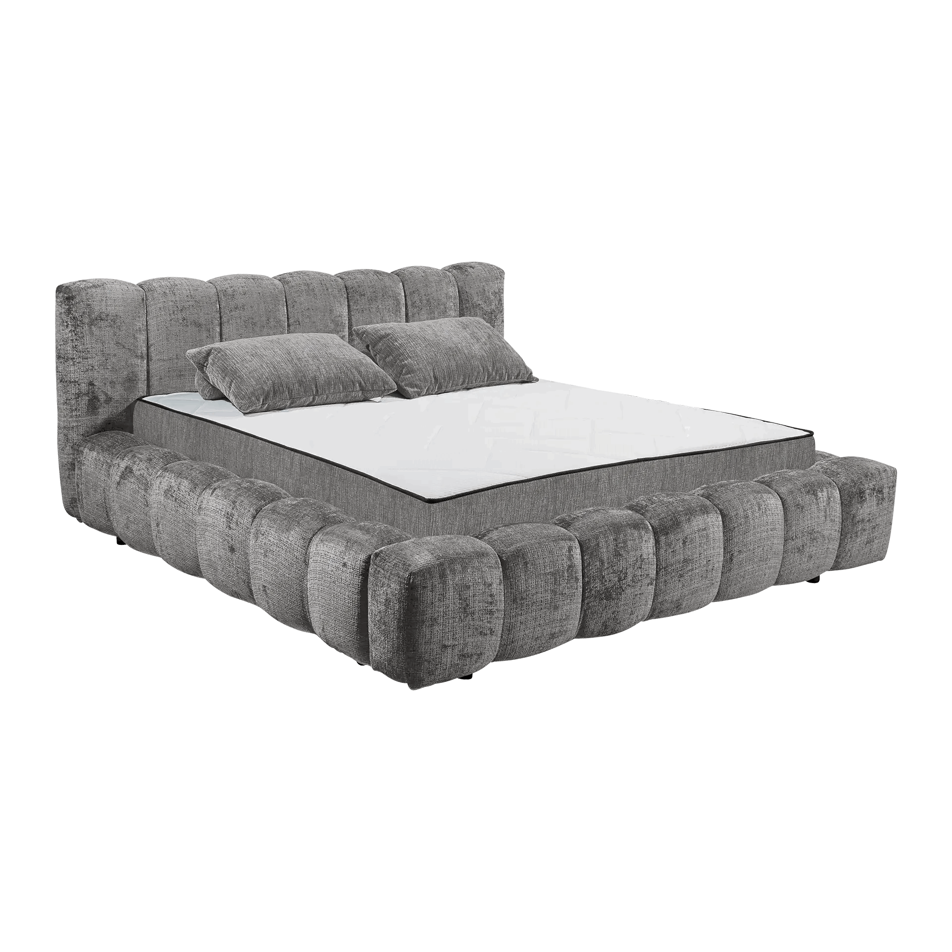 Boxspring Bexter - Gray  | Includes Slatted Base & Matress