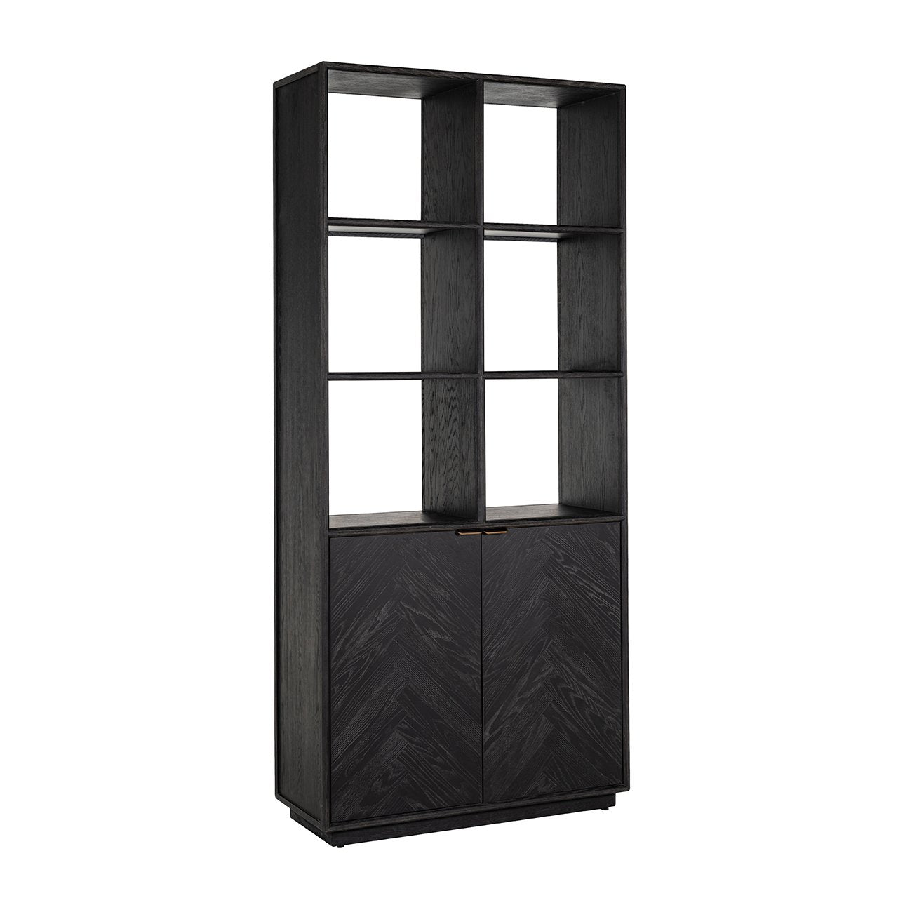 Display cabinet Blackbone brass 2-doors (Black rustic)