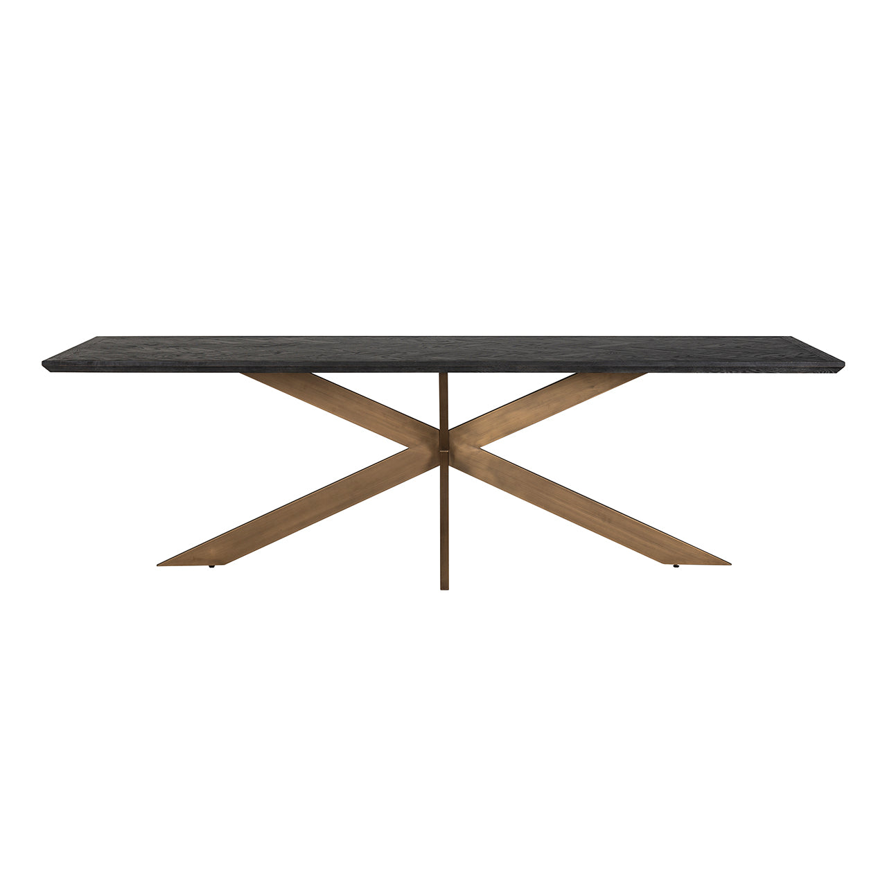 Dining table Blackbone brass 260 (Black rustic)