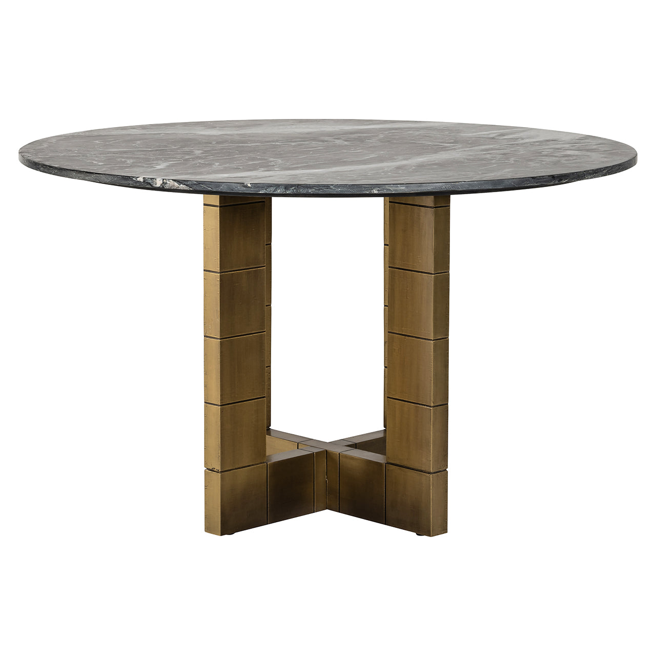 Dining table Collada 130Ø (Black/gold)
