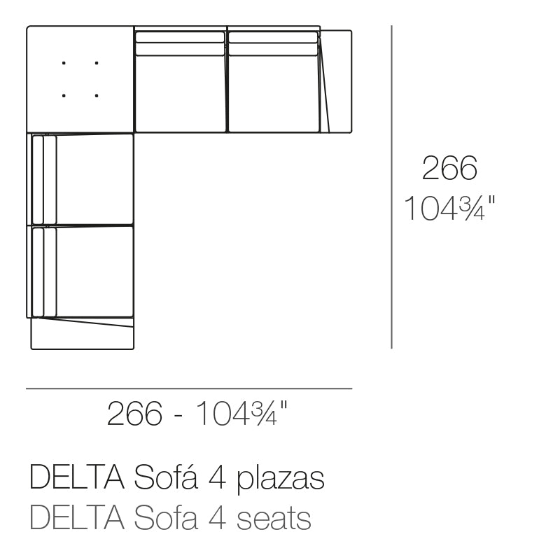 Delta Corner Sofa 4 Seat