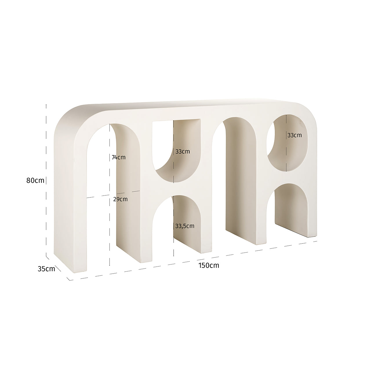 Console Bloomstone 150x80 (White)