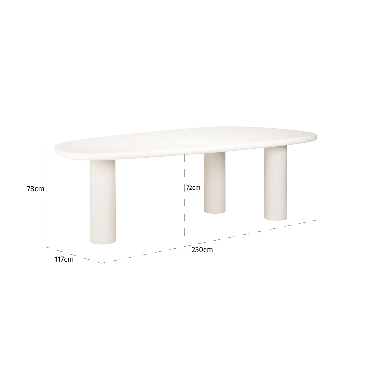 Dining table Bloomstone 235 (White)