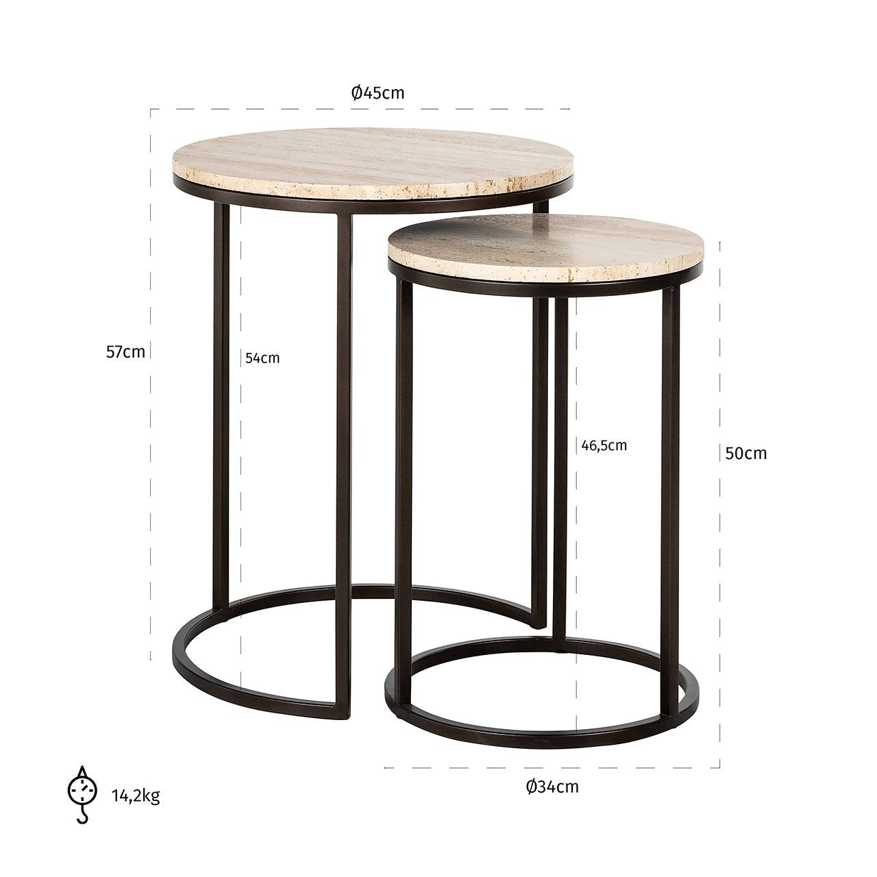 End table Avalon set of 2 (Bronze)