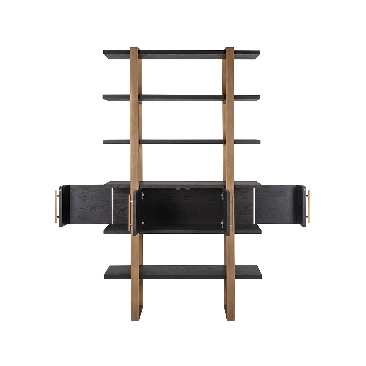 Display cabinet Cambon 4-doors 4-shelves (Dark coffee)