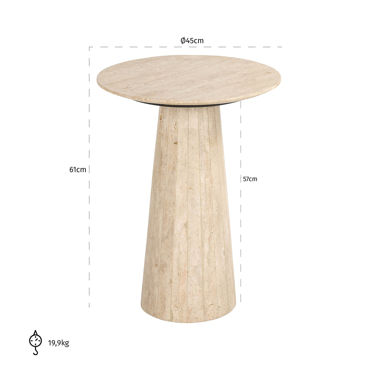 End table Cavo (Beige)