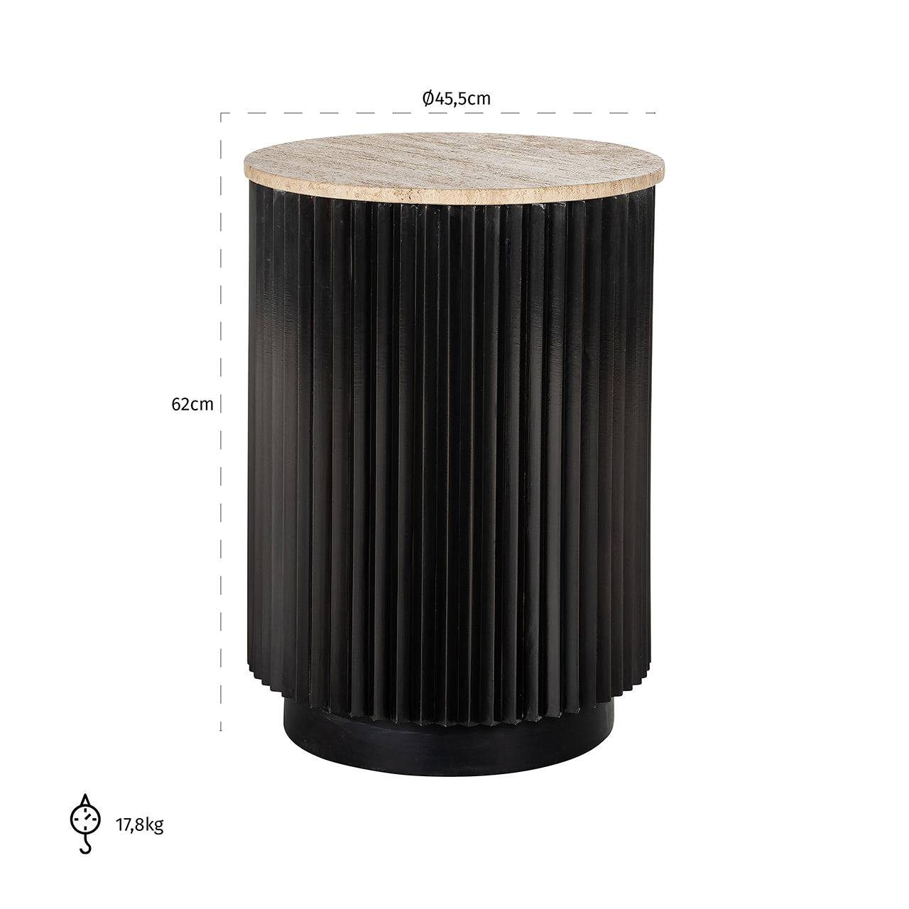 End table Hampton 45Ø (Dark brown)