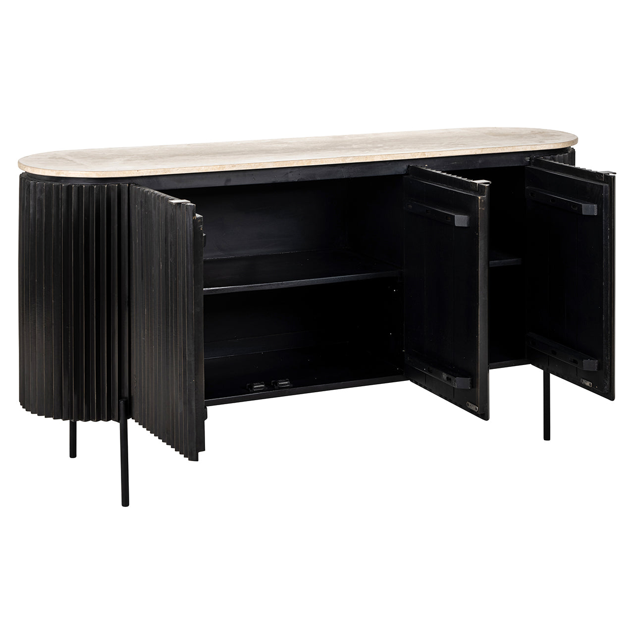 Sideboard Hampton 3-doors (Dark brown)