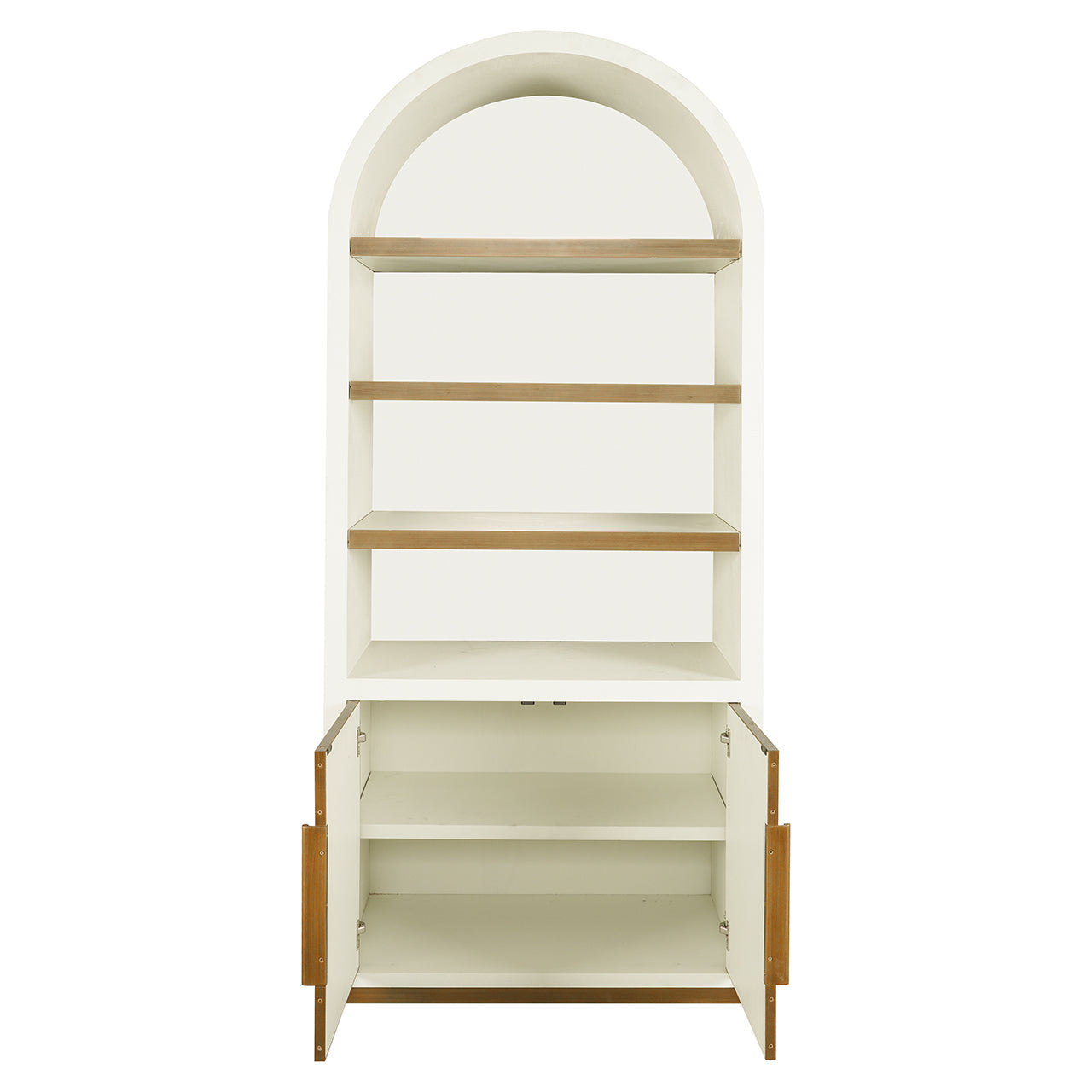 Display cabinet Tivoli with arched top 2-doors 3-shelves (White)