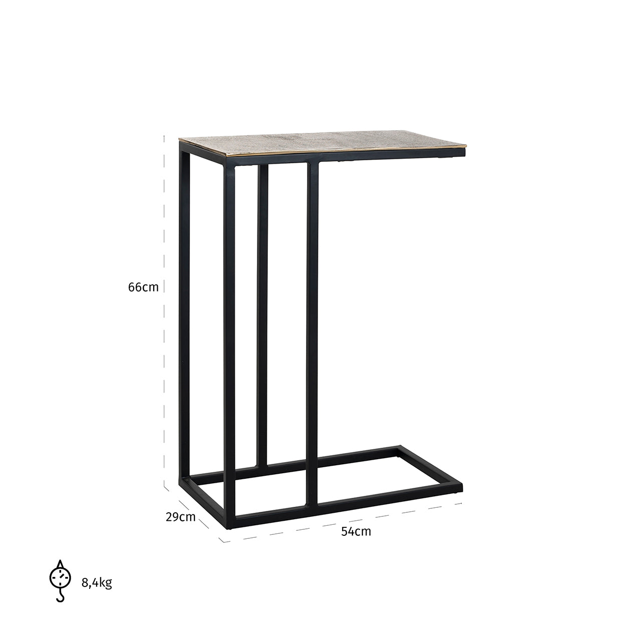 Side Table Calloway  (Champagne gold)