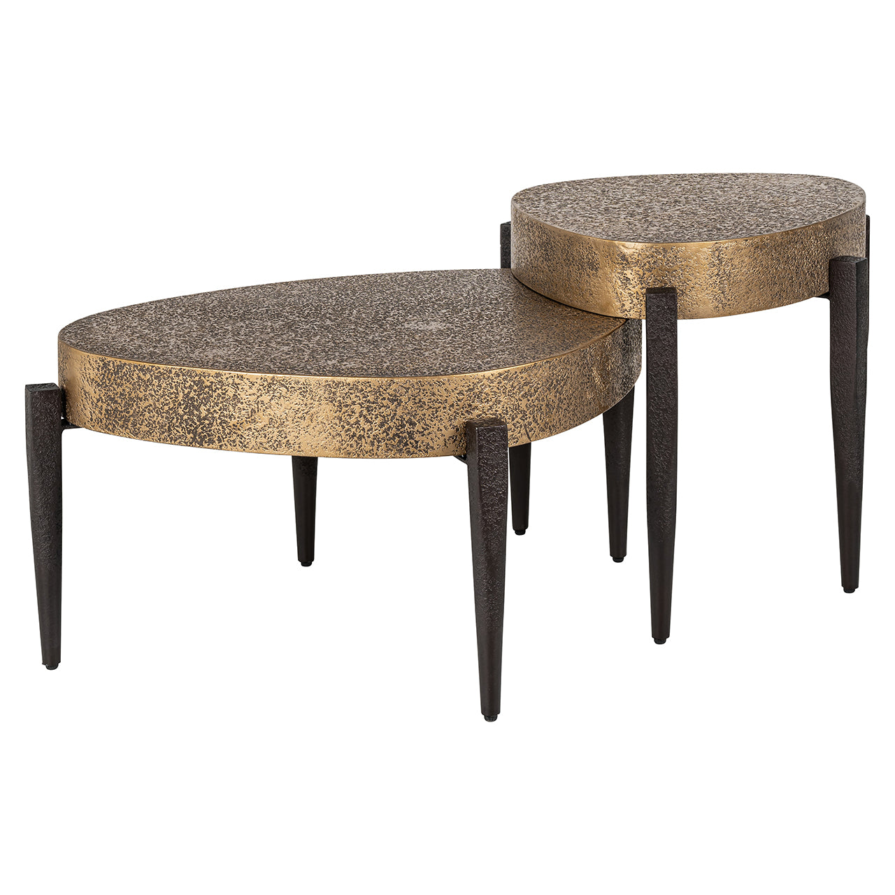 Coffee table Marquee set of 2 (Black/gold)
