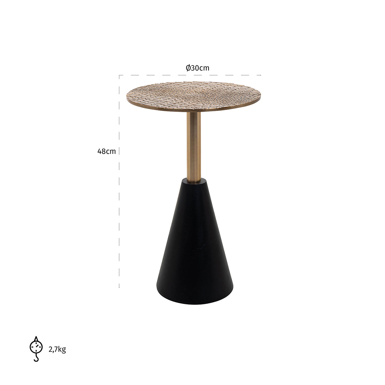 End table Cobra 30Ø (Gold)