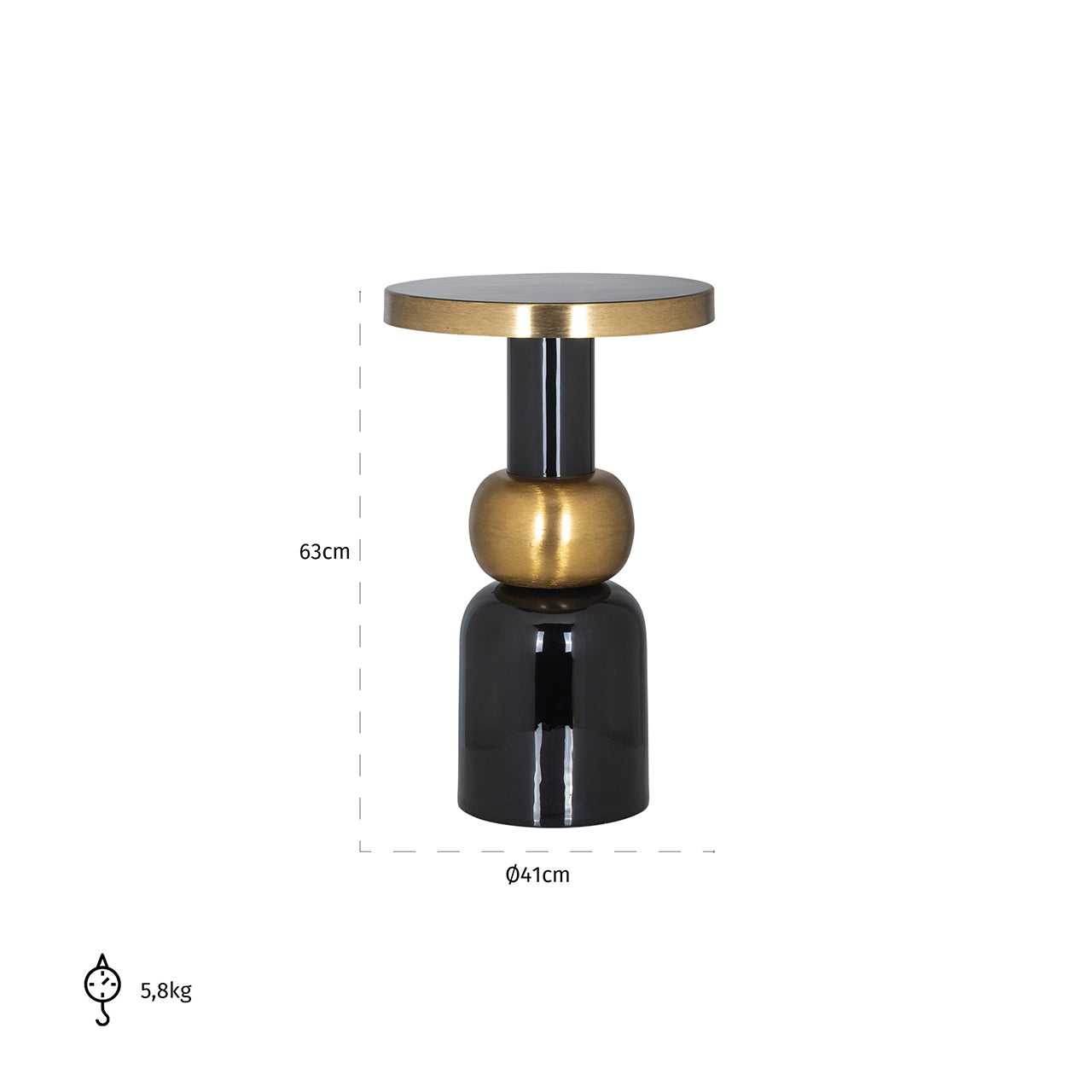 End table Mose 41Ø (Black)