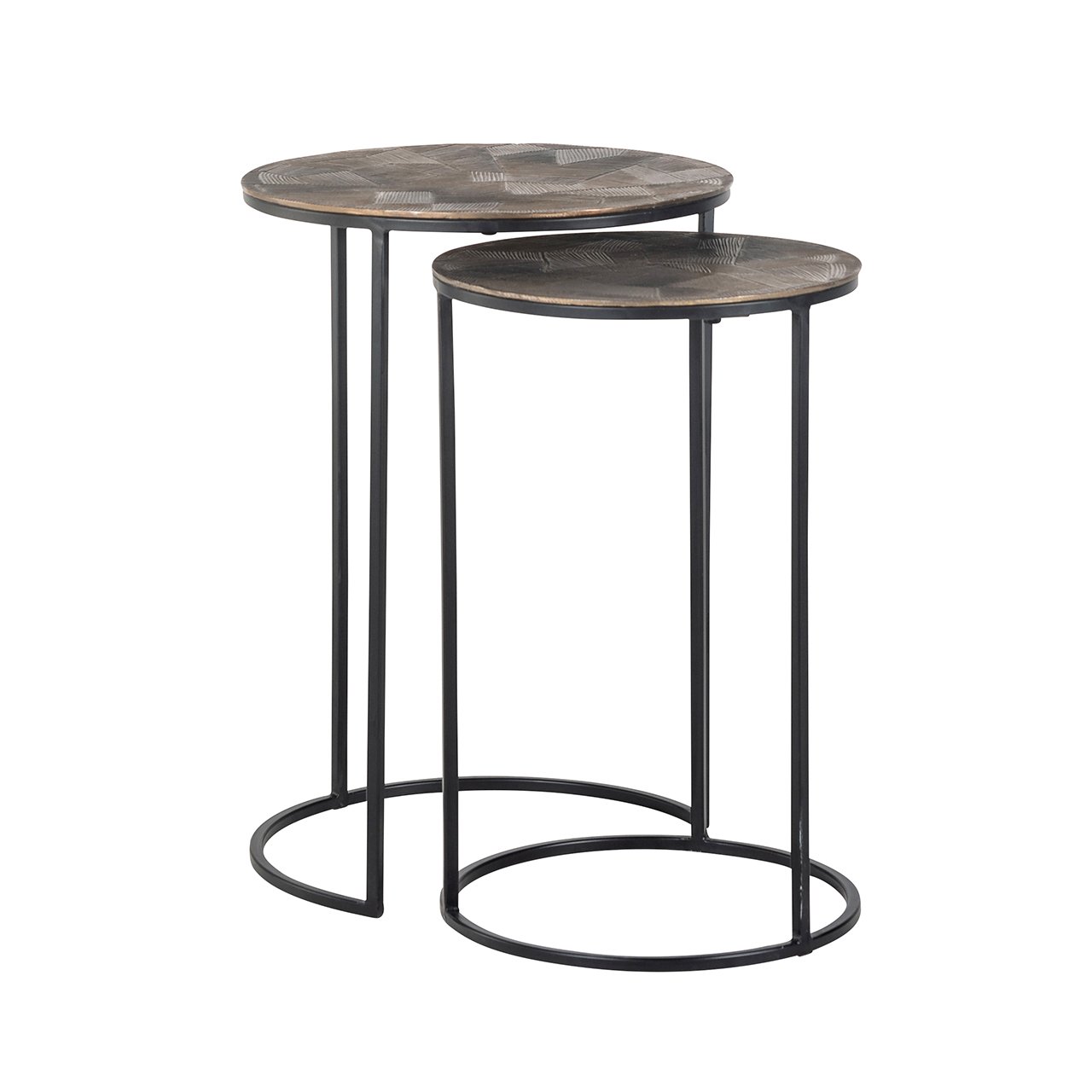 End table Tulum set of 2 (Brushed Gold)
