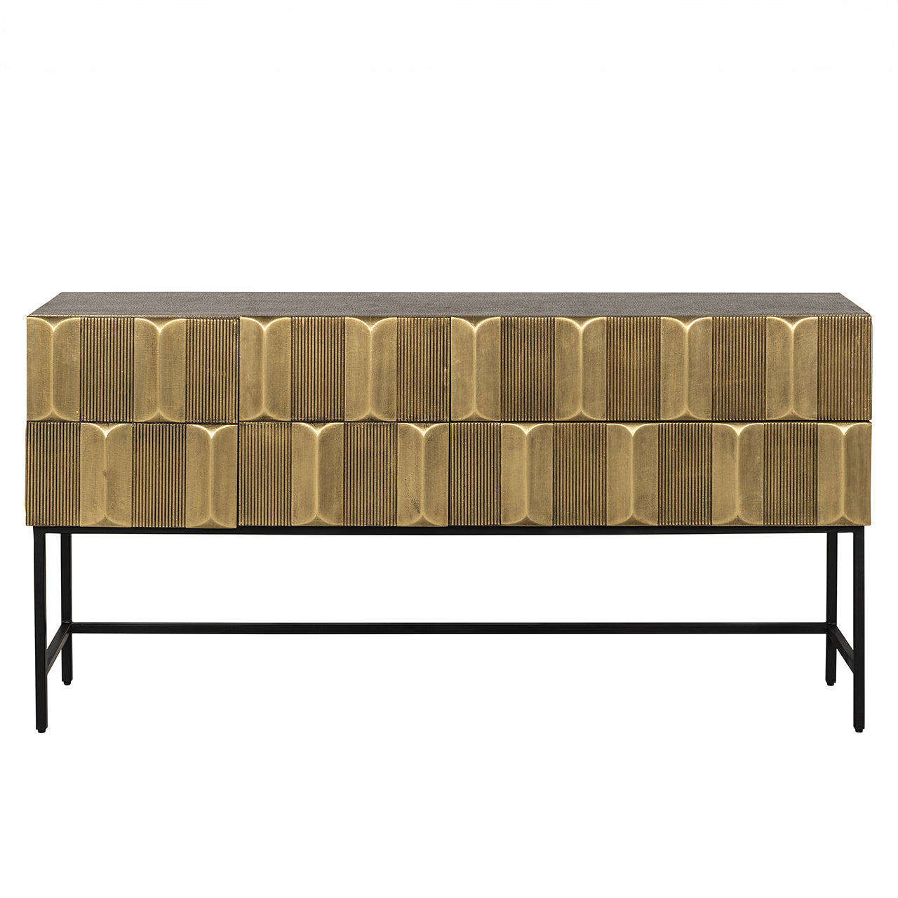 Sideboard Jaxx 2-doors 2-drawers (Black/gold)