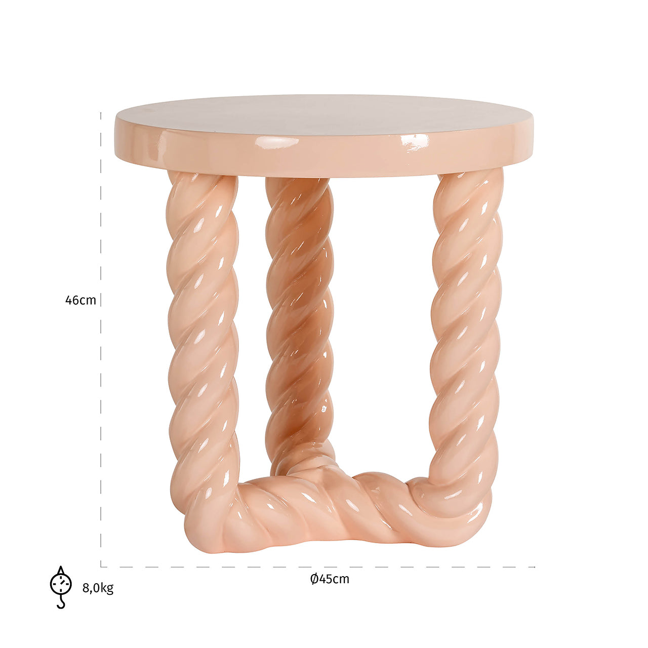 End table Rosly pink