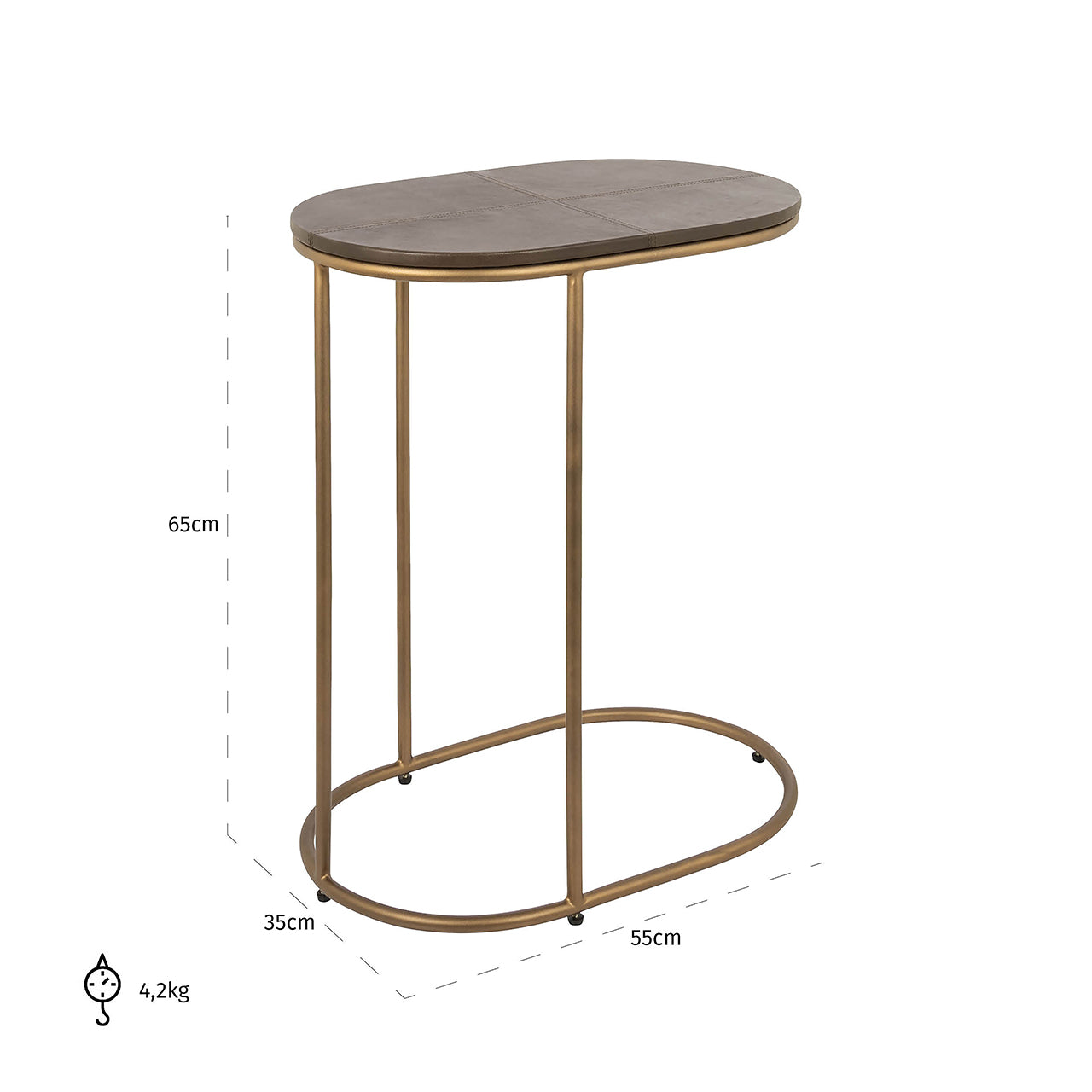 Side Table Zillon (Brown)