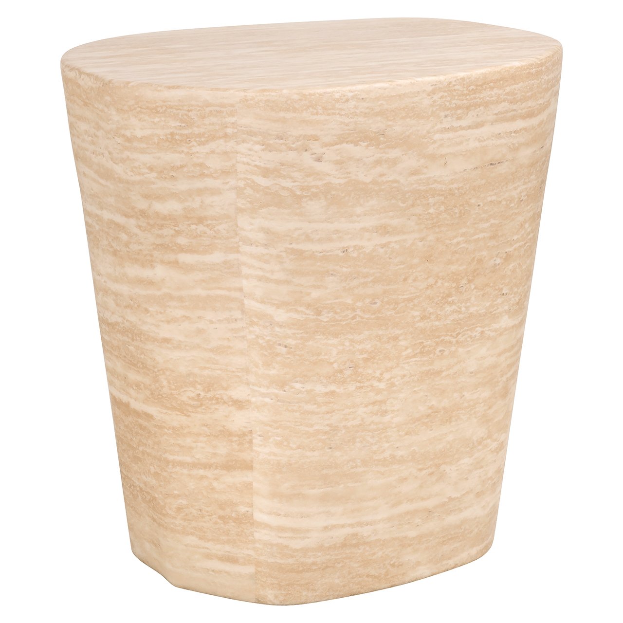 End table Fictus faux travertine (Beige)