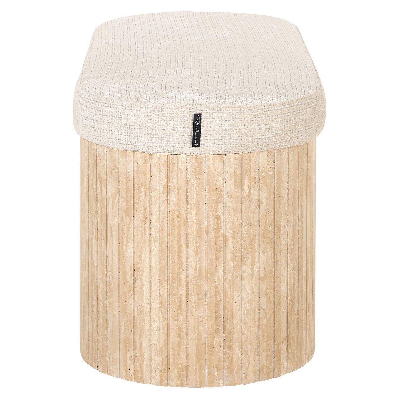 Bench Gallice natural beige travertine (Beige)