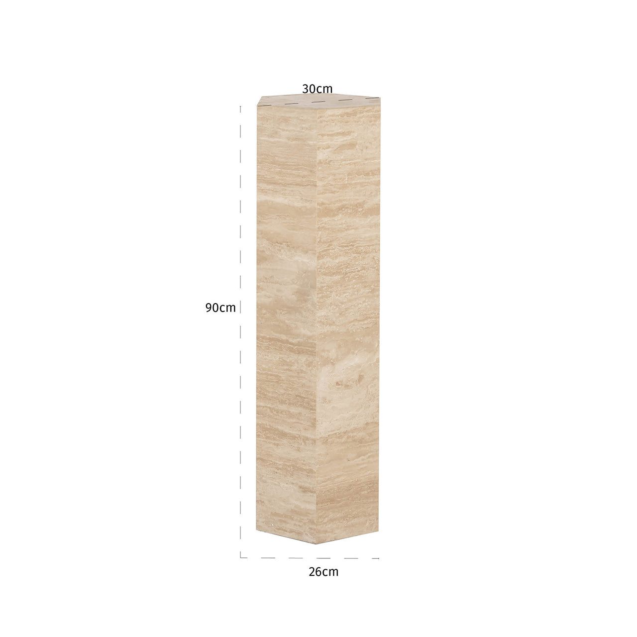 Column Vespin natural beige travertine (Beige)
